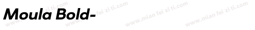 Moula Bold字体转换